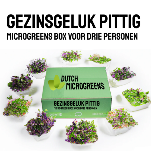 Gezinsgeluk PIttig Duurzame Microgreens Box voor drie Personen